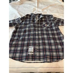 Carhartt FR Mens 2XL Flame Resistant Plaid Button Down Work Shirt 100168‎ 410